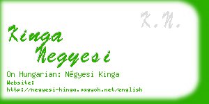 kinga negyesi business card